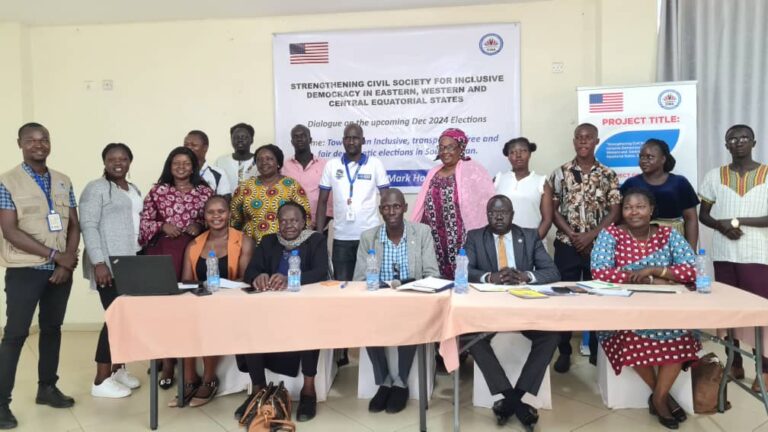 Group photo during dialogue on upcoming election 2024 in Juba