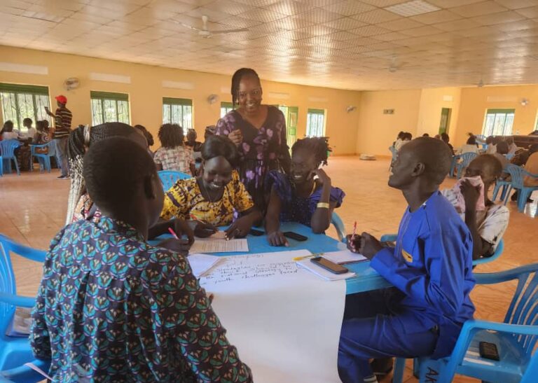 Project Manager conducting focus group discussions on YPS in Rumbek