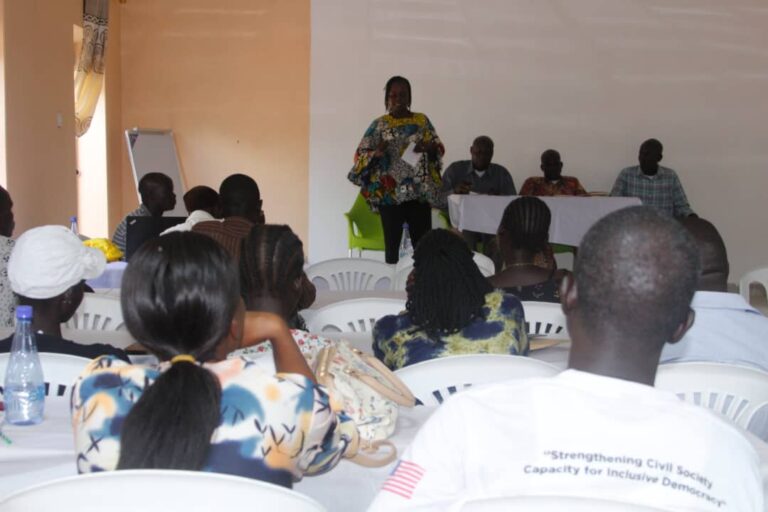 Project Manager giving opening remarks during training of CSOs in Torit