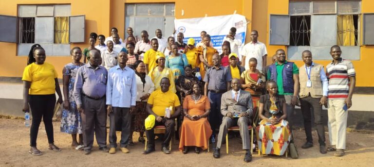 Group photo of CSOs and political parties after  a dialogue in Yambio