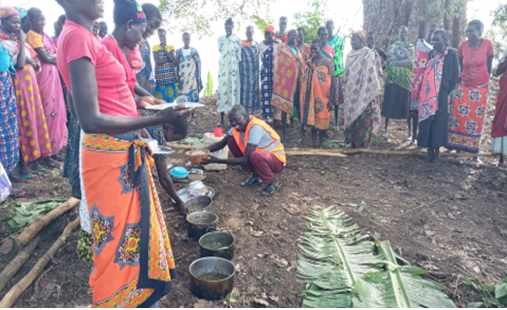 Participants in Nutrition and hygiene campaign- Good cooking practices session in Homiri Payam