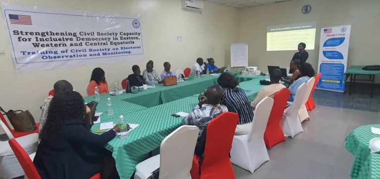 Defending free and fair elections training in Juba, Central Equatoria State.