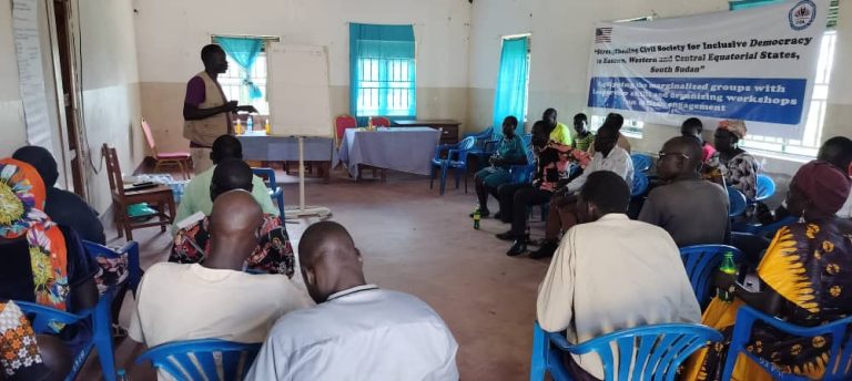 Leadership training for marginalized group in Magwi, Eastern Equatoria State.